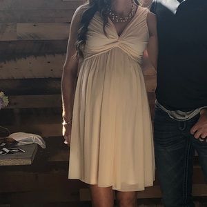 ASOS blush maternity party dress